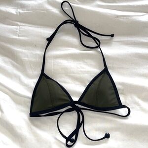 LIKE NEW! Victoria’s Secret Pink Green Triangle Bikini Top